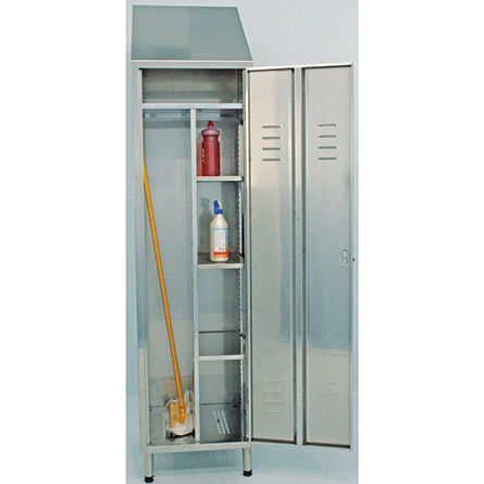 Stainless Steel Broom and Janitorial Cabinets by J&amp;K SS Ltd